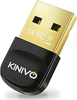 Vista 1 de Kinivo Adaptador Bluetooth USB para PC (BT6.0, receptor inalámbrico Plug & Play para Ubuntu, Windows 11/10/8.1/8) - Funciona con laptop