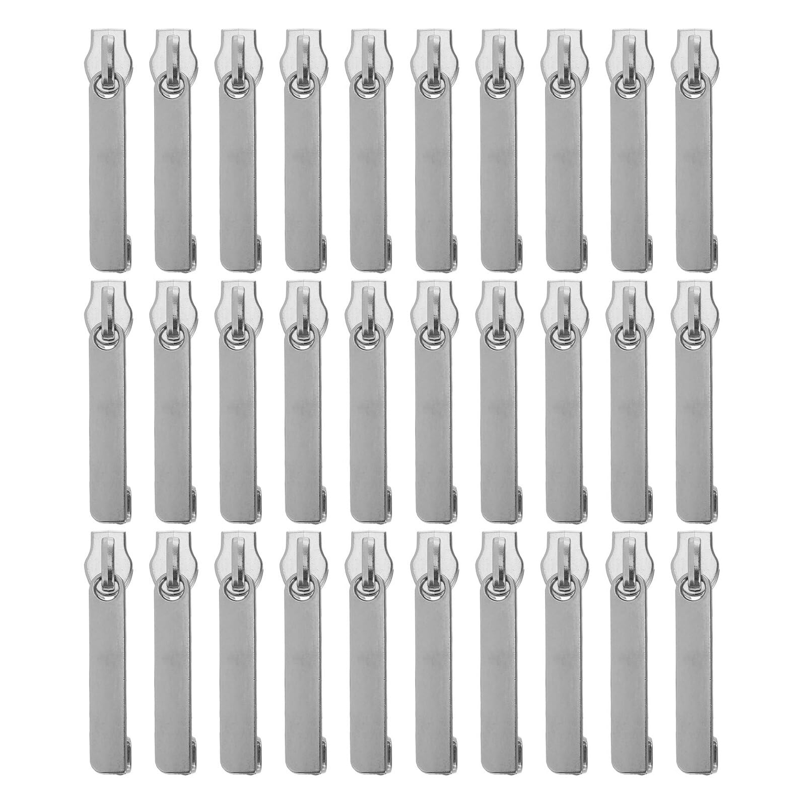 PRETYZOOM 100 Piezas Tiradores de Cremallera para Equipaje Metal Desmontable Reparador Ergonómico Compatible para Maletas y Mochilas Color Plata