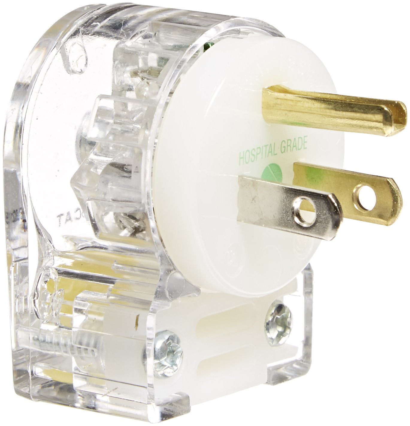 HBL8215CAT Insulgrip Hospital Grade 8 Position Angle Plug, 15 Amp, 125V, 2 Pole, 3 Wire Grounding, 5-15R, 1/4 to 21/32 Cord Diameter