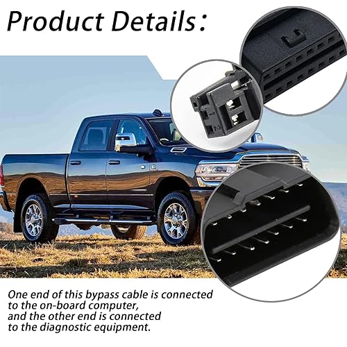 Miniatura 4 de SGW - Arnés de seguridad para puerta de paso, derivación, EOBD, OBD, OBDII, cable compatible con Ram Pickup Cummins 2018-2021