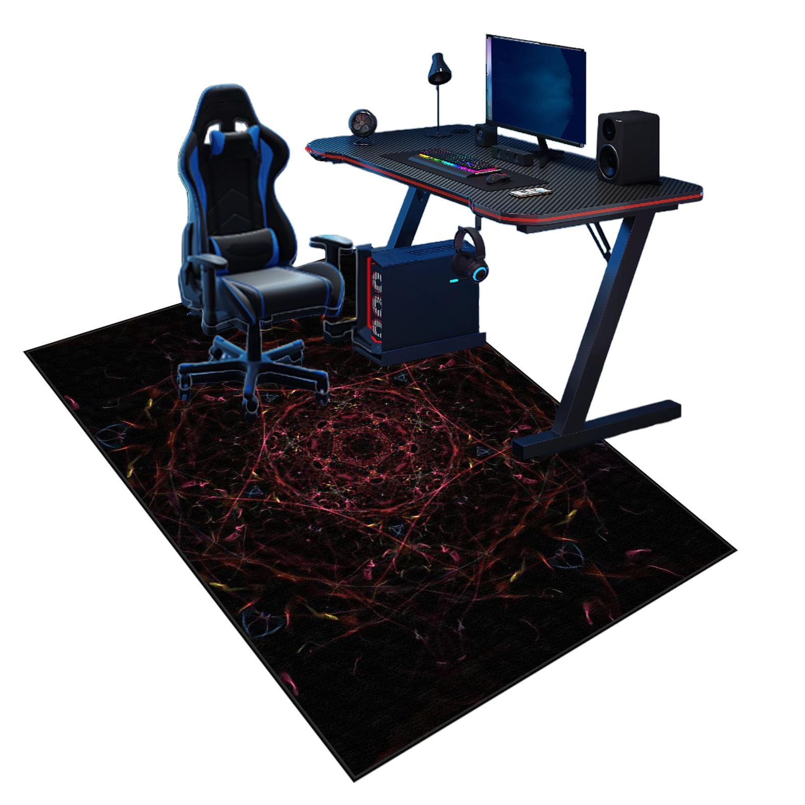 Xuegaixia A-452 Office Chair Mat, Floor Protectors For Rolling Chairs, Home Multi-Purpose Low-Pile Chair Carpet Hard Floor Protector Mat, Desk Chair Mat, Non-Slip Computer Gaming Chair Mat 90 X 140 Cm