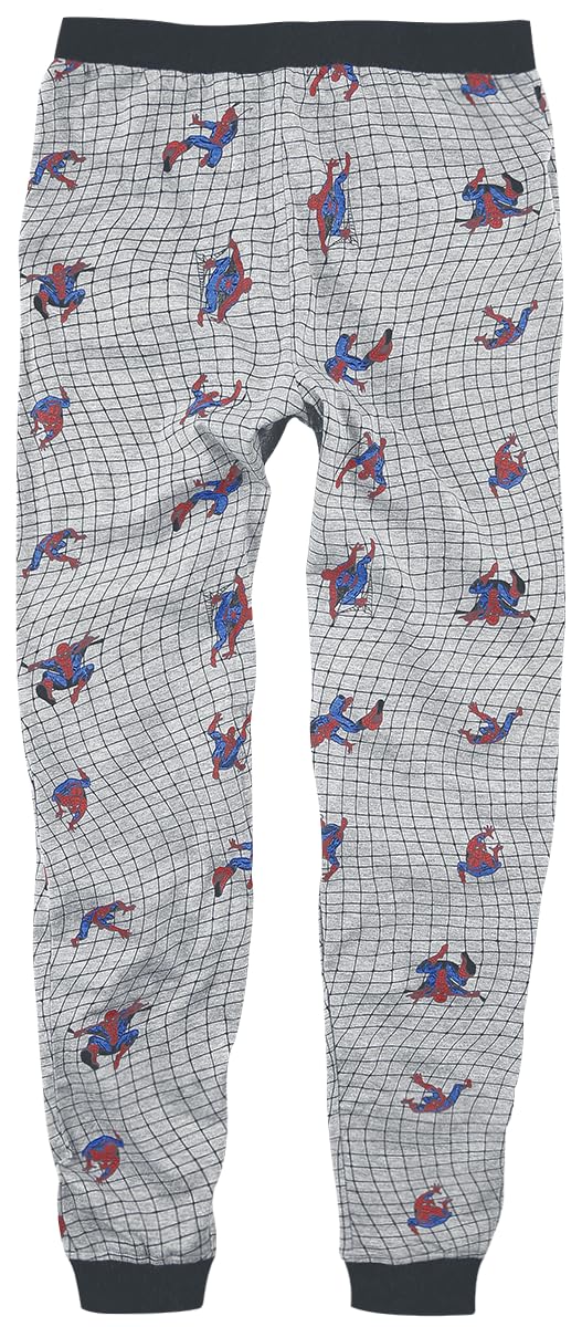 Spider-Man Kids Unisex Pigiama Bimbo/a Grigio/Nero 158/164 93% Cotone, 7% Poliestere