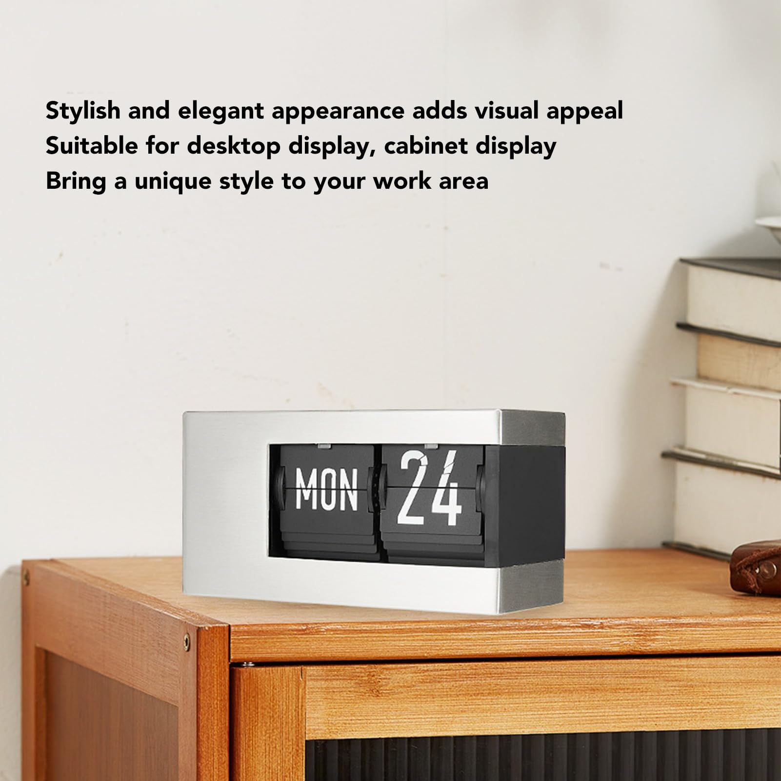 Flip Clock, Battery Powered Intelligent Perpetual Calendar Flip