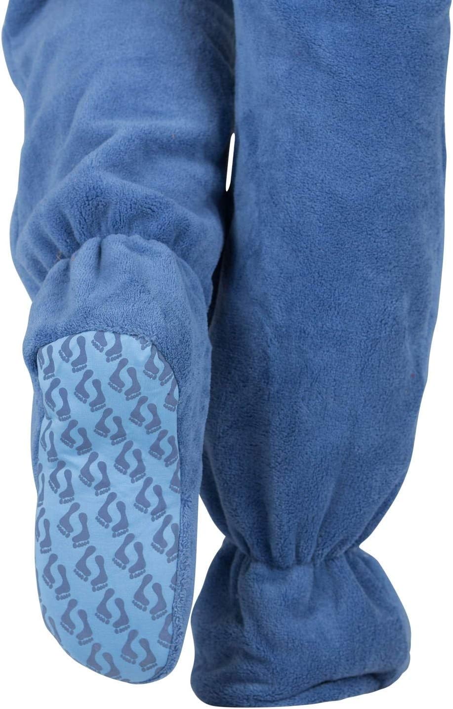 Footed Pajamas - Under The Sea Kids Hoodie Chenille One Piece - Kids - XLarge (Fits 5'0-5'3") Blue