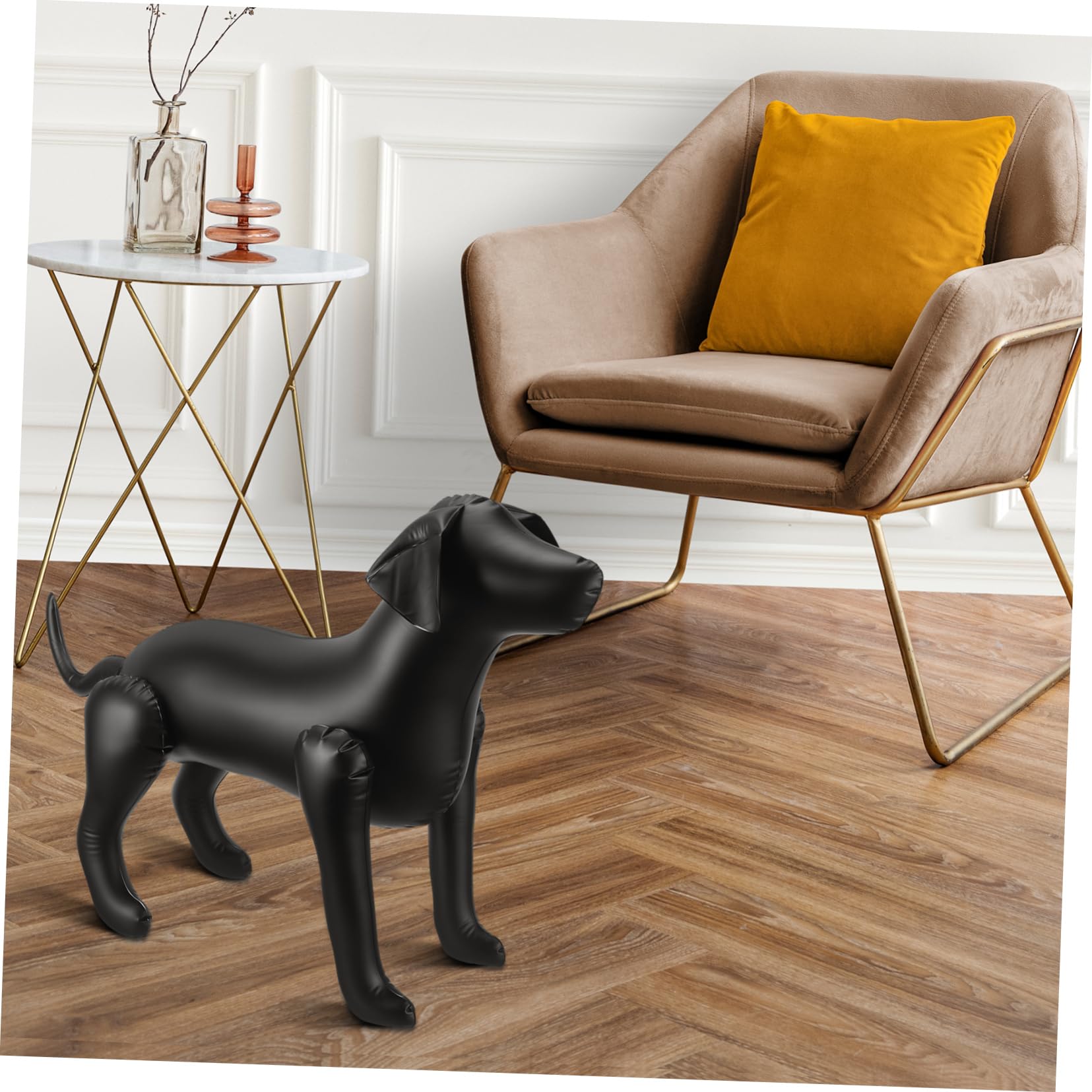 COLLBATH 5 Pz Di Abbigliamento Per Animali Domestici Espositore Per Manichini Di Cani in Piedi Manichino Per Cani Modelli Di Cani Appendiabiti Per Cani Gonfiabile Pvc Black