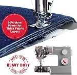 SINGER Heavy Duty Holiday Bundle - 4452 Heavy Duty Sewing Machine with Extension Table & 2 Presser Feet | Strong Motor, 110 Stitch Applications, Full Metal frame, 1-step Buttonhole & LED Light