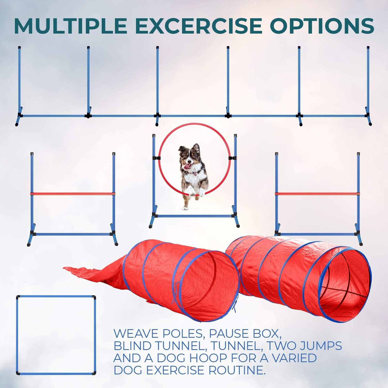 Amazon.co.jp: 犬のアジリティトレーニング器具セット、ドッグジャンプ