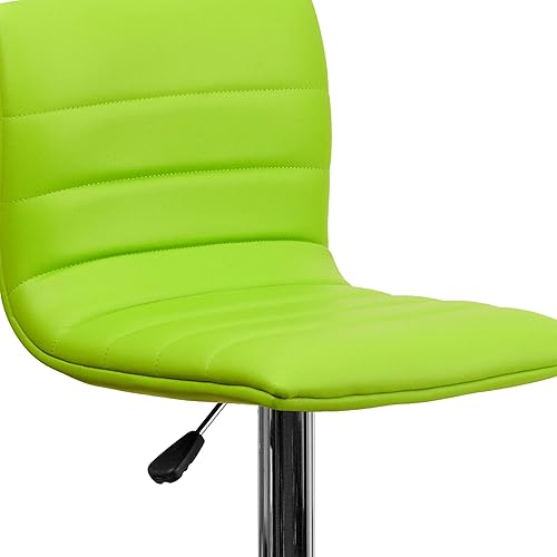 Miniatura 127 de Flash Funiture silla de bar ajustable con base cromada, Vinilo, Negro Negro -,Blanco,Marrón,Borgoña,Verde,Gris,Naranja,Púrpura,Rojo