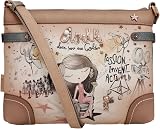 Anekke - Women's Rectangular Shoulder Bag - Leatherette Shoulder Bag for Women with Adjustable Strap and Zip Closures - 3 Compartments - Women's Accessories and Accessories - Measures 21x13x5cm, - 1