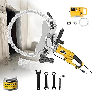 High Frequency Ring Saw High Power Concrete Wall Cutting Machine for Multifunctional Wall Cutting,Electric Concrete Wall Cutting Machine,Groove Cutting Slotter Tool AC8400