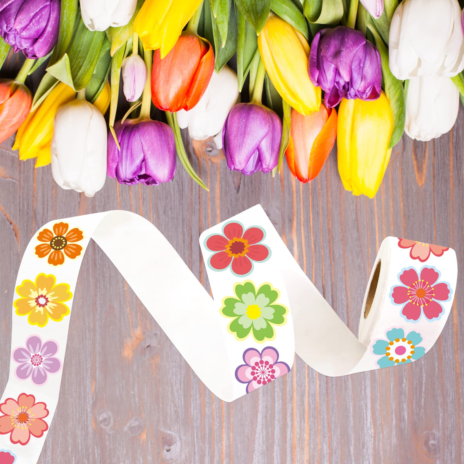 12 Feuilles d'Autocollants de Fleurs de Printemps, Autocollants de Fleurs Mignons pour Enfants Autocollants de Nature Animale pour Bouteille d'Eau Ordinateur Portable, Enveloppes Artisanales
