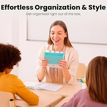 Yoobi Index Legal Dividers Card Holder Set 3x5 Pack of 4 with Storage Cases & Tab Dividers Holds 100 Cards Each Colorful Note Card Organizer for Students, Teachers & Office Use