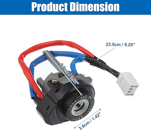 Miniatura 6 de ACROPIX Interruptor de arranque de cilindro de bloqueo de encendido para automóvil con 2 llaves para Hyundai Sonata GLS Limited - Paquete de 1 negro