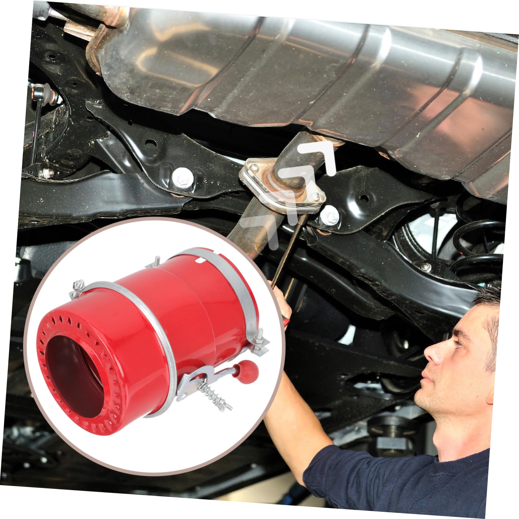 Hemobllo Pare-étincelles en Acier Carbone 110 Mm pour Pot D'échappement Protection Ignifuge Facile à Installer pour Voiture et Moto
