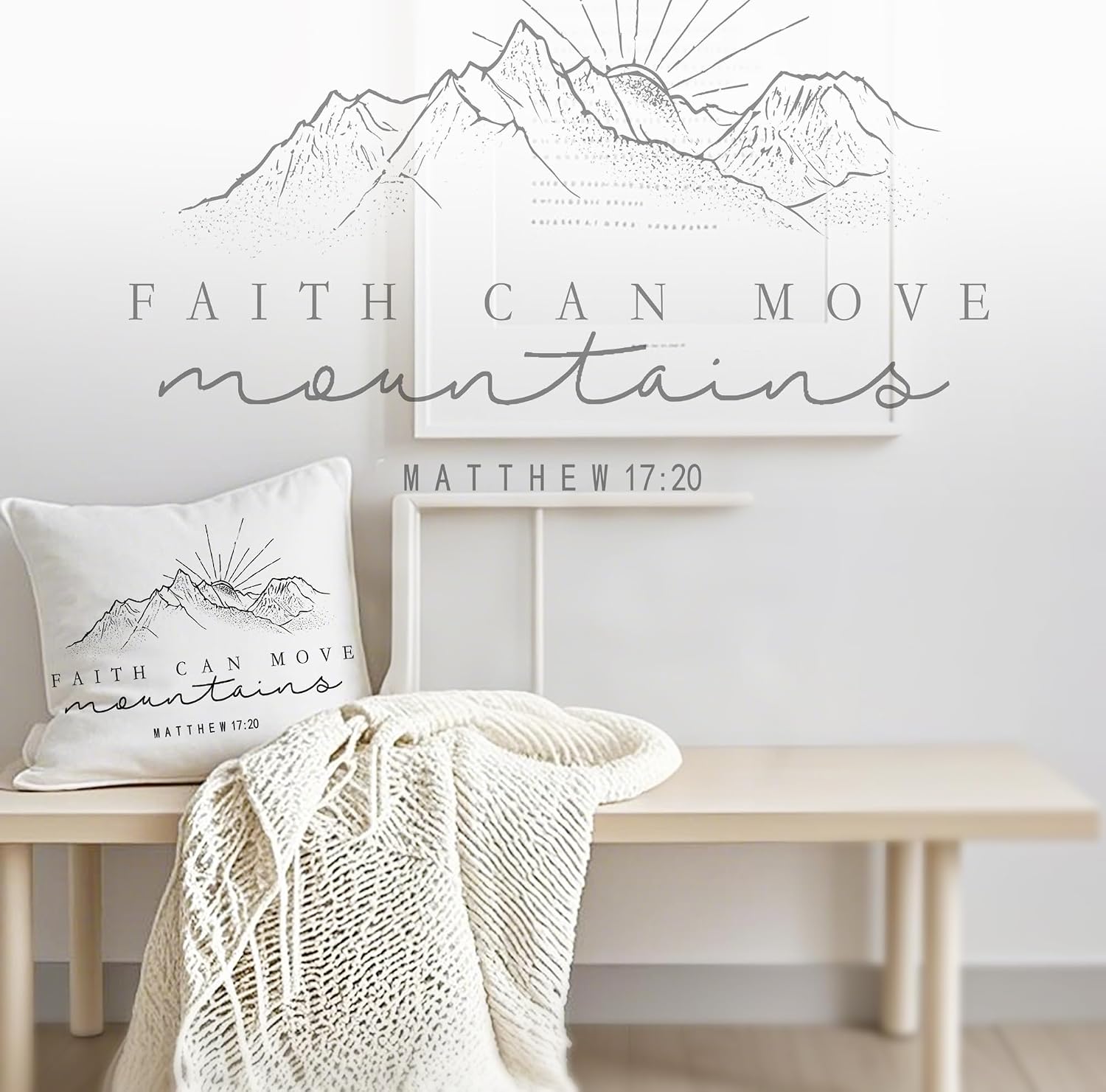 Bible Pillow Cover 18x18, Christian Home Decor image 3