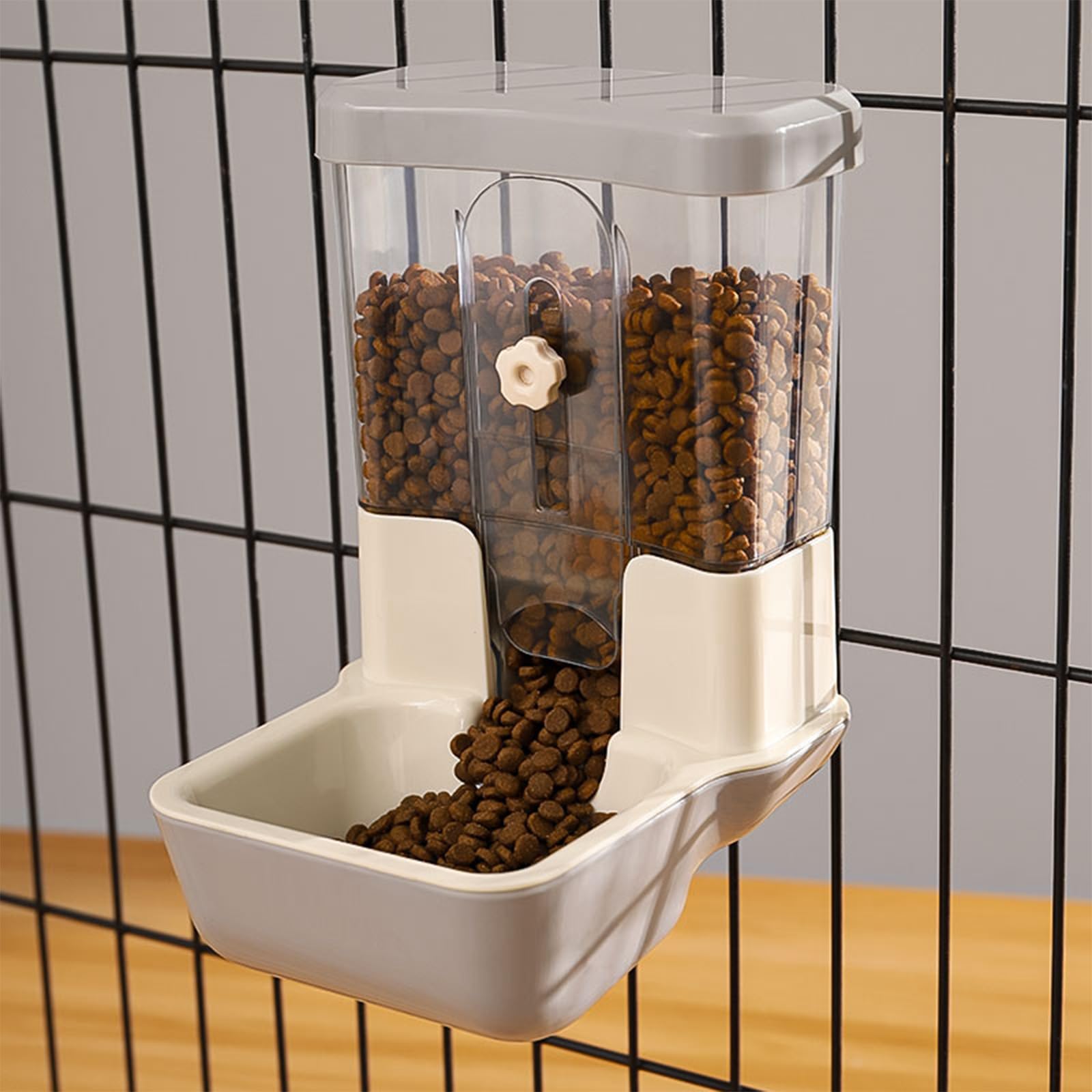 Distributeur Automatique de Nourriture pour Animaux 800ml sans Alimentation Réglable Gris
