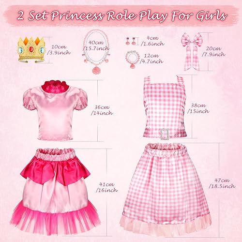 Miniatura 5 de Chillife Princess Dresses for Girls,Kids Dress Up Clothes Costume Set Princess Toys Gift Girl for Little Girls Ages 3-6yrs