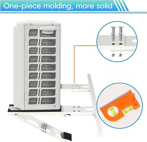 Miniatura 7 de Soporte de aire acondicionado para ventana sin taladro, soporte de aire acondicionado ajustable resistente para ventanas colgantes individuales y