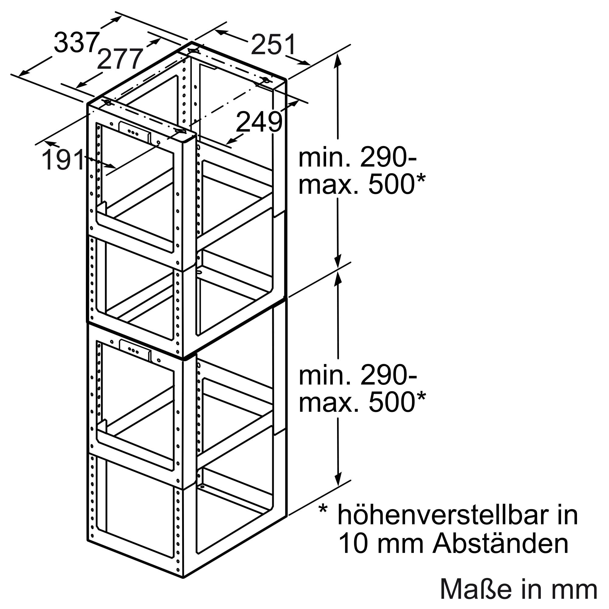 NEFF Z5923N0, Montageturmverlängerung für Inselessen, Kaminhöhe 160–200 cm, Gerätehöhe abhängig von Bauform (Korpushöhe), Made in Germany
