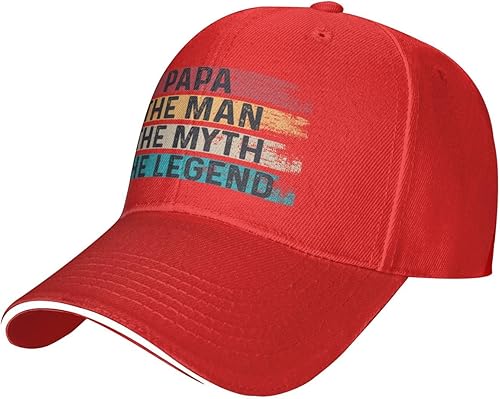 Miniatura 10 de Papa The Man The Myth The Legend Baseball Cap for Men Women Adjustable Funny Dad Hat
