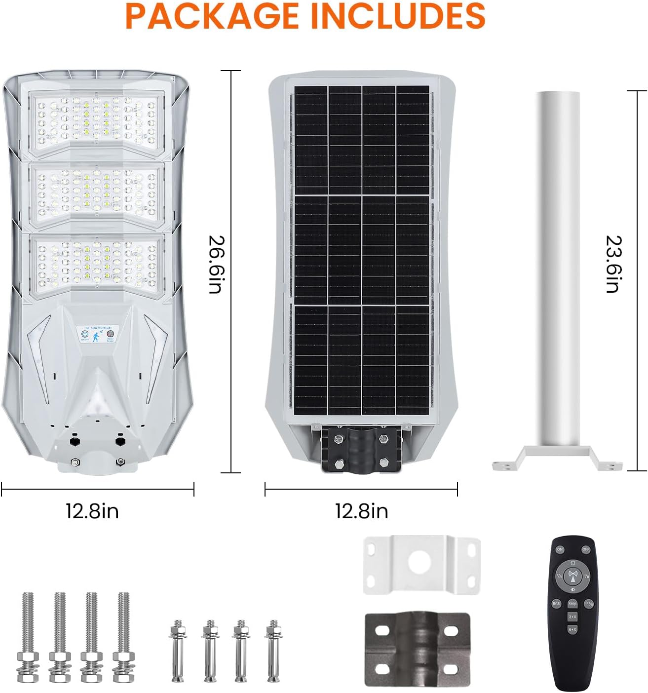 Solar Street Light for Outside, 6500K Super Bright LEDs, Dusk to Dawn Solar Flood Light with RGB Ambient Lights Motion Sensor, Waterproof Security Lights with Remote Control for Yard, Sports Court Solar Street Light for Outside, 6500K Super Bright LEDs, Dusk to Dawn Solar Flood Light with RGB Ambient Lights Motion Sensor, Waterproof Security Lights with Remote Control for Yard, Sports Court