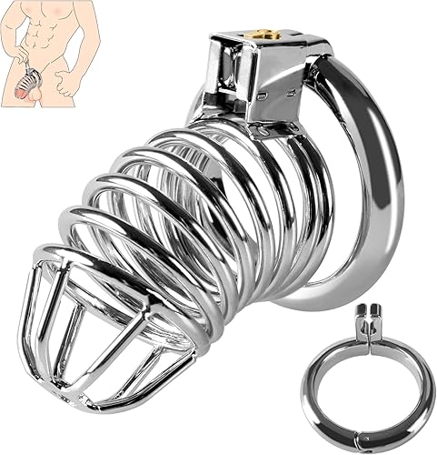 Dispositivo de castidad de castidad  Nuevo diseño de bloqueo invisible vertical, jaula de castidad masculina, dispositivo de castidad para