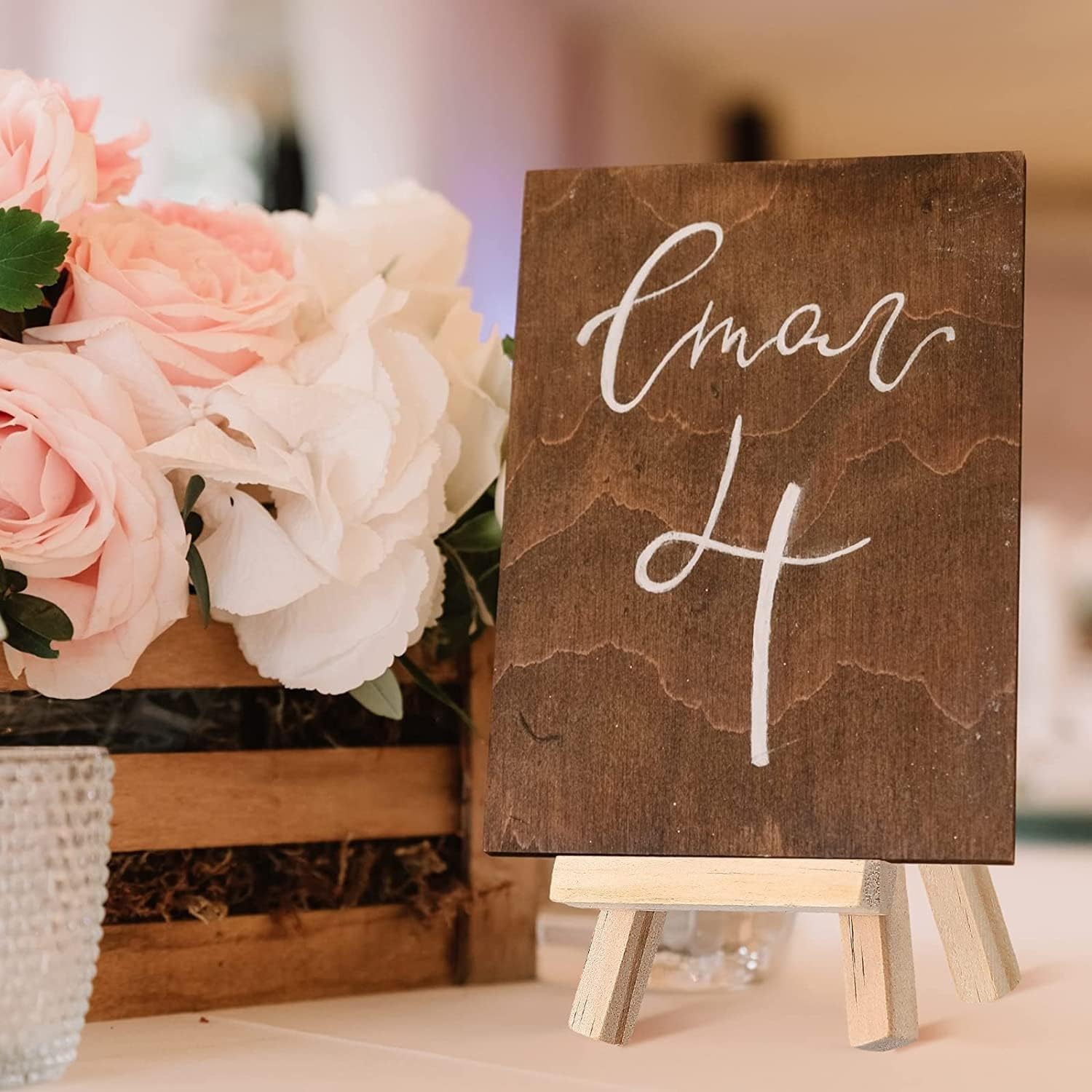 12 Pack 5" Mini Wood Display Easel, Natural Wooden Tripod Holder Stand for Displaying Small Canvases, Business Cards, Photos