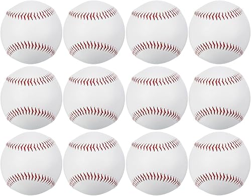 Vista 7 de PATIKIL Baseball Leather Baseballs Soft Bulk Standard Size T-Balls