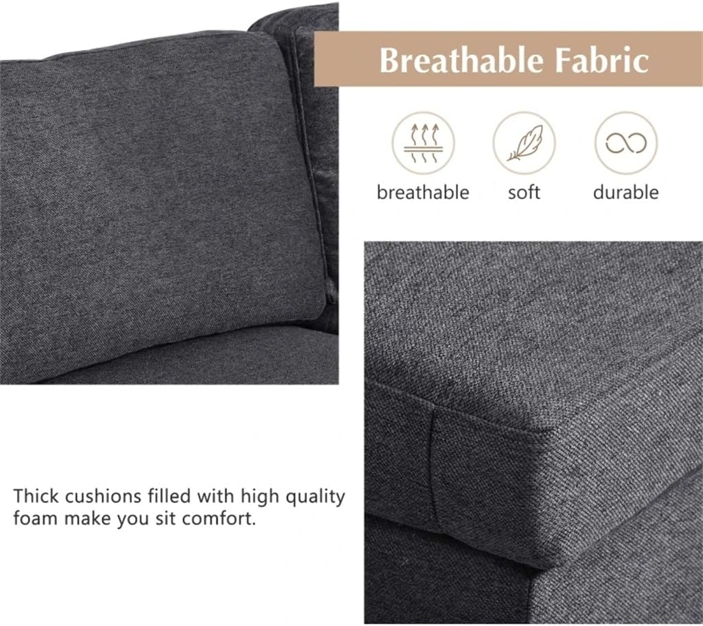 Large U-Shape Sectional Sofa, Extra Wide Chaise Lounge Couch, Grey, Suitable for Living Rooms, Apartments