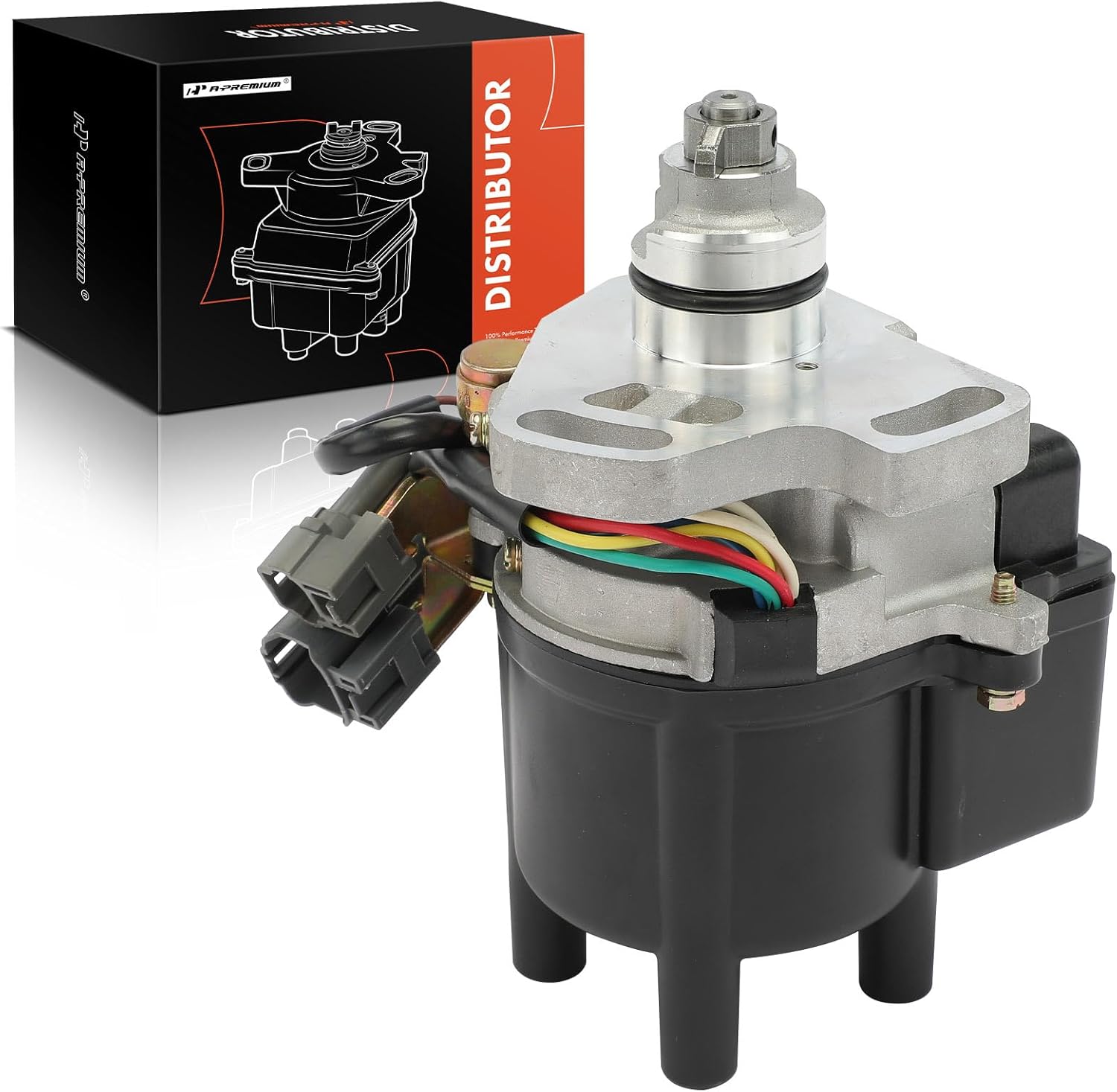A-Premium Electronic Distributor with Cap and Rotor Compatible with Toyota Corolla, Celica & Geo Prizm, L4 1.6L, 1990 1991 1992 1993