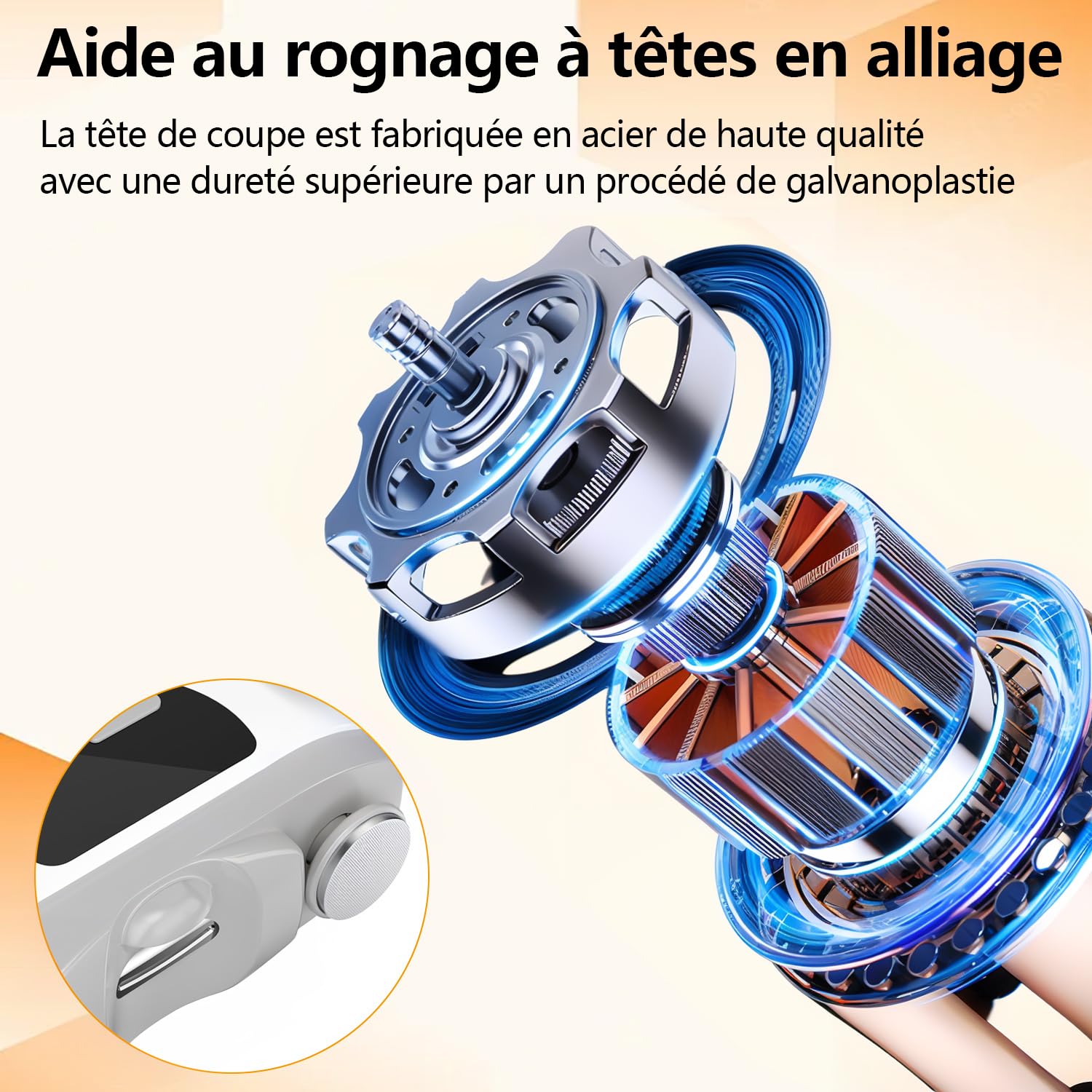 Coupe Ongle Électrique Pied et Main, 3 en 1 Lime a Ongle Electrique et Polisseuse, Coupe-ongles automatique avec à lumière LED, 3 Vitesses Faible bruit, Pour Bébés, Adultes, Personnes Âgées - Gris