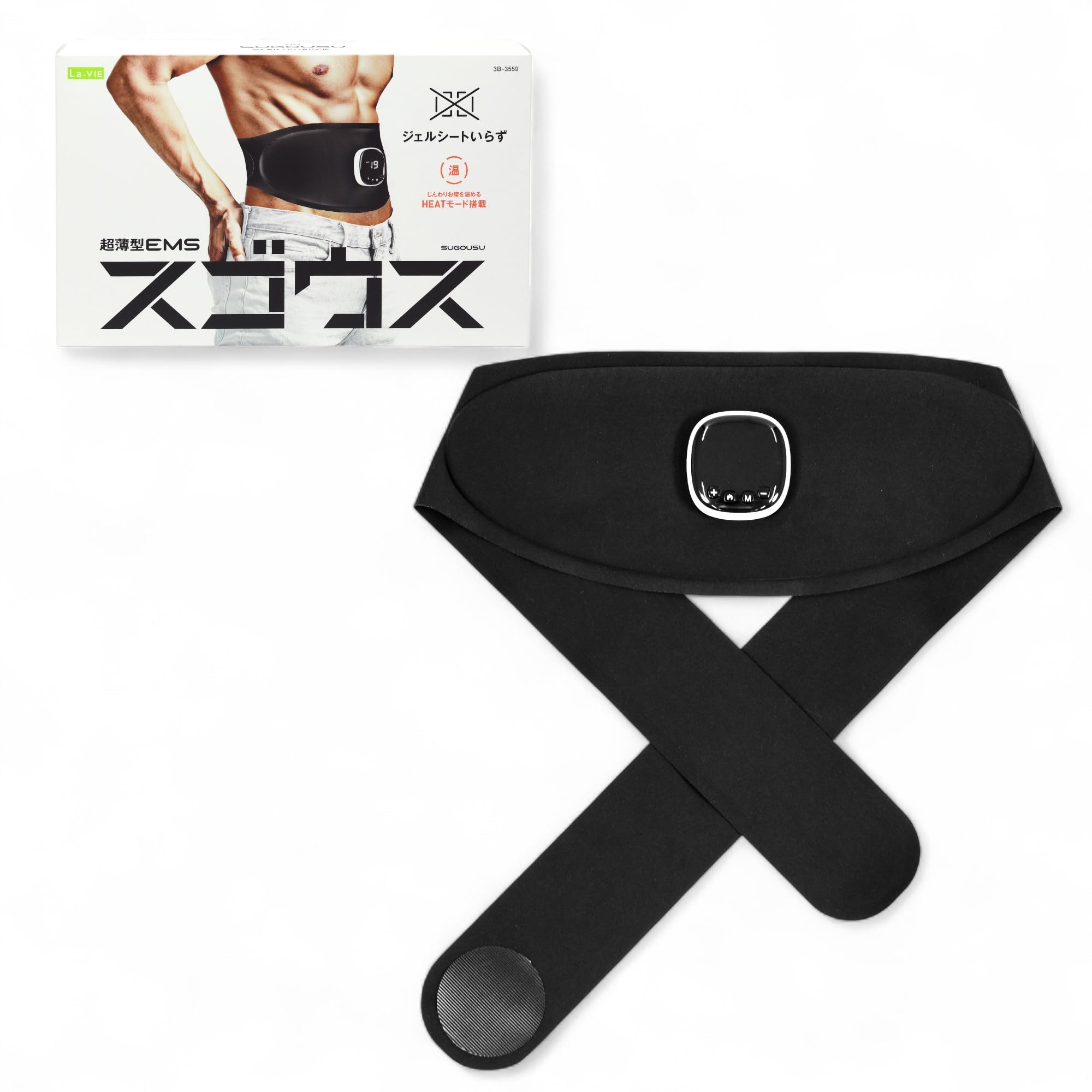 Amazon.co.jp: La-VIE(ラヴィ) 超薄型EMS スゴウス 腹筋ベルト ジェル