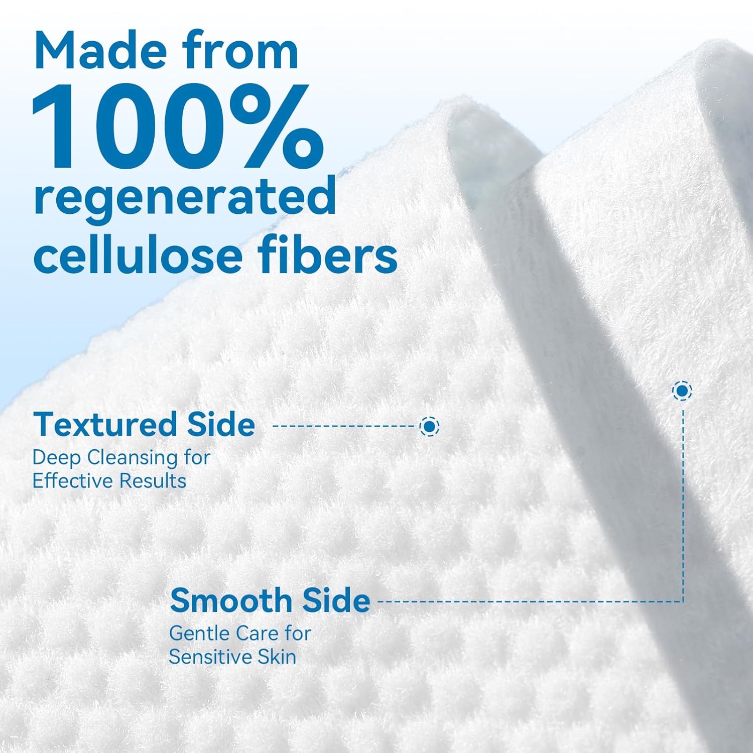 Face Towels, Disposable Biodegradable Clean Facial Towelette for Sensitive Skin, Lint- free Face Cloths for Makeup Remover, Ultra Soft Dry Wipes, Skincare Women Cleansing 240 Count (3 Packs) - Image 3