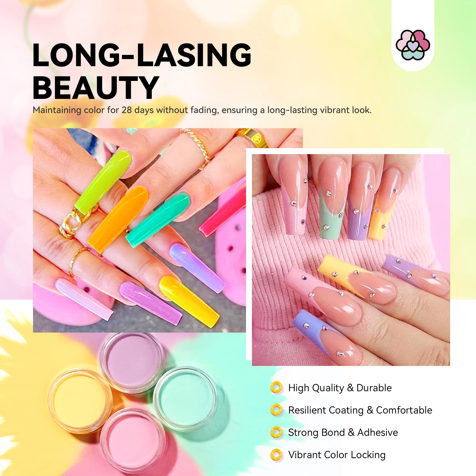 Saviland Smalto in Polvere ad Immersione per Unghie: 20 Colori Smalto in Polvere, Dip powder Nails kit, Set di Liquidi per Immersione Ricostruzione Unghie Nails Kit Regalo per Donne