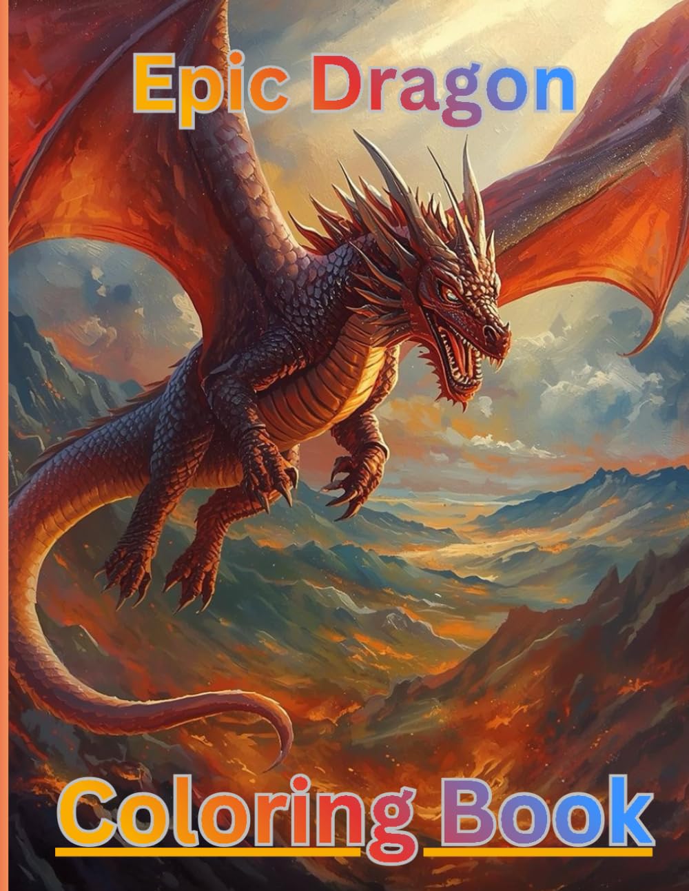 Epic Dragon Coloring Book: A Fantasy Coloring Adventure with Legendary Dragons