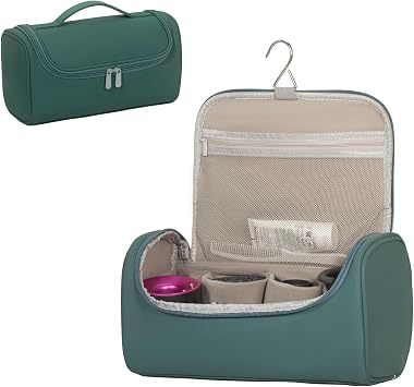 Portable Travel Case Compatible with Dyson Airwrap Multifunction Curling Iron And Accessories, Travel Bag With Hook, Stores All Models Of Curling Irons And Accessories Parrot green