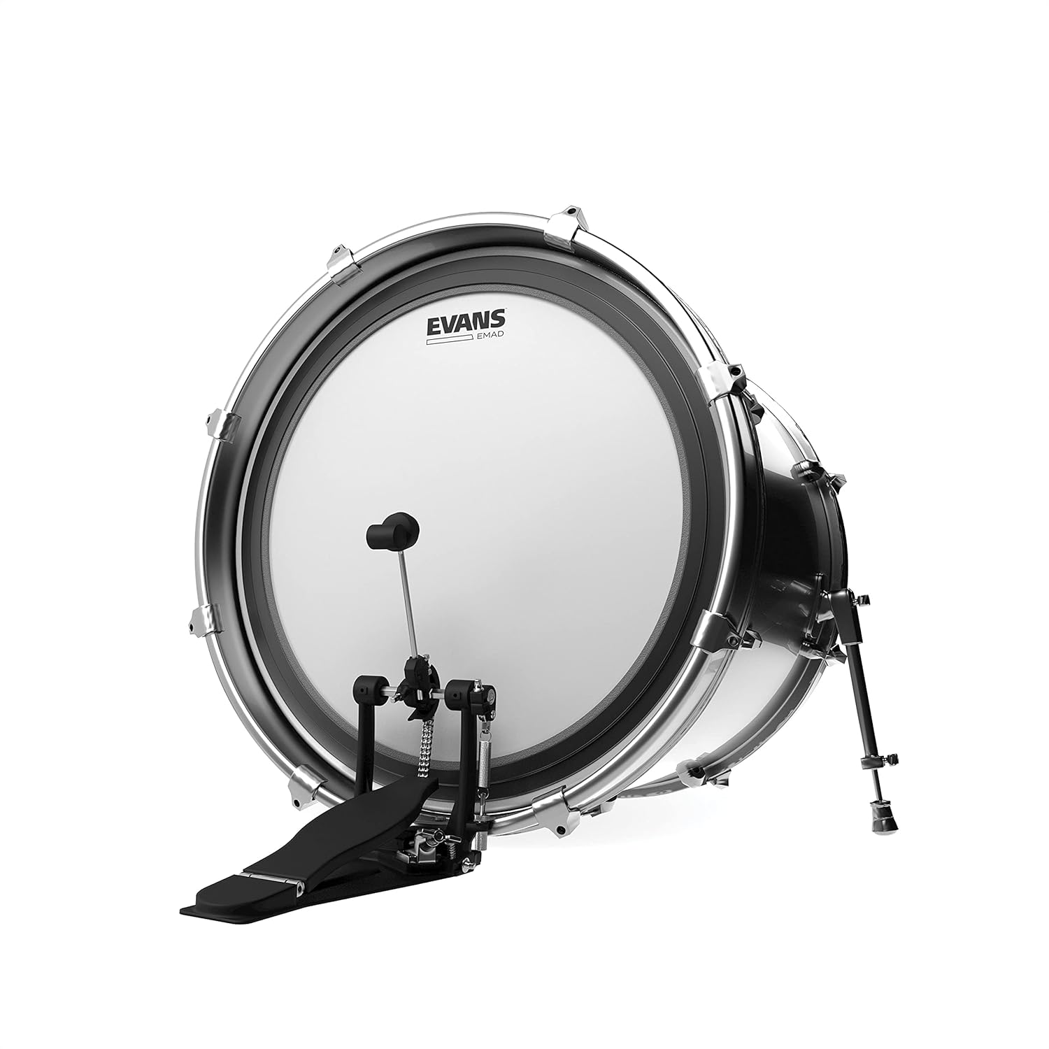 Evans EMAD Coated White Bass Drum Head, 20 Inch
