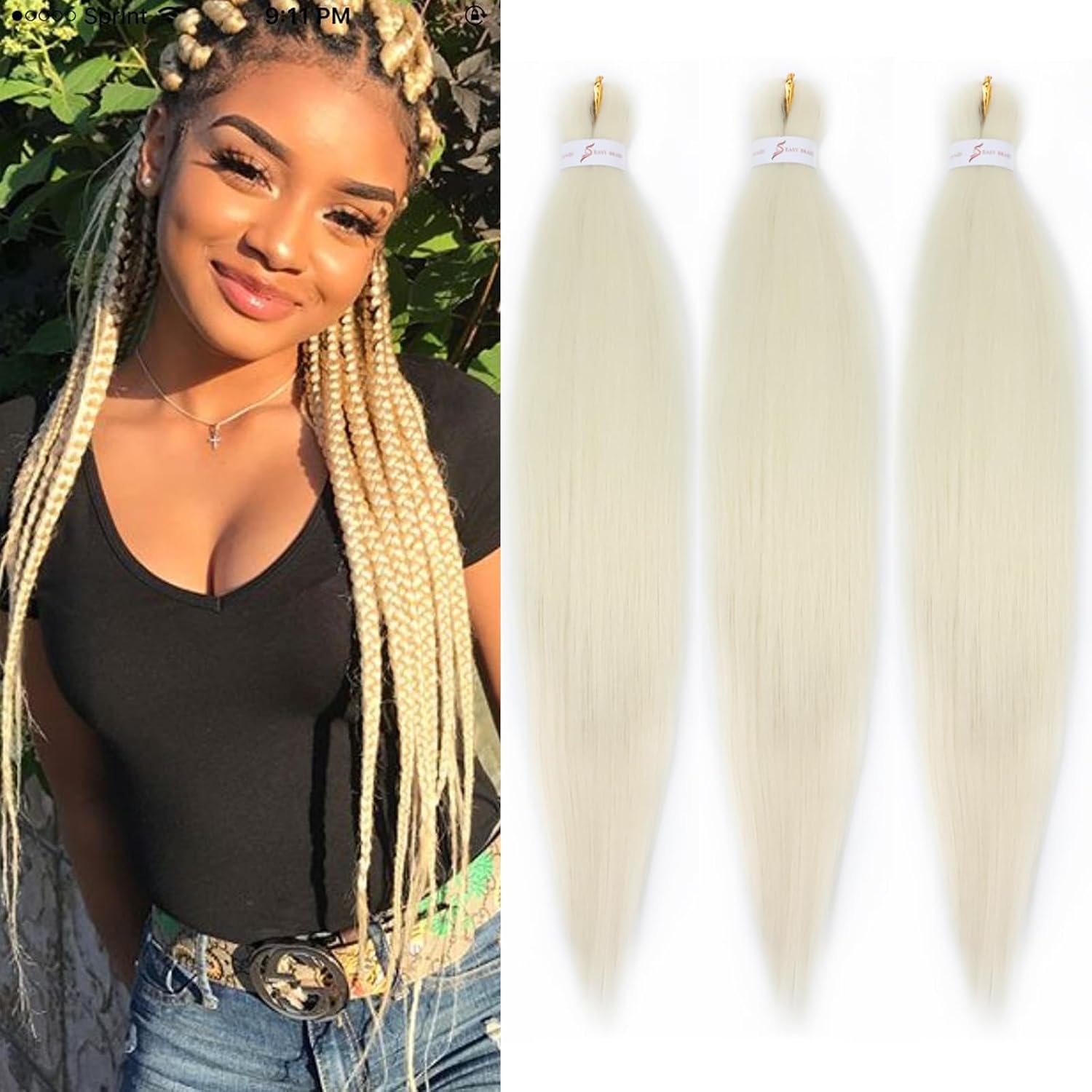 Braiding Hair Pre Stretched 24 Inch Extensions - Yaki Texture