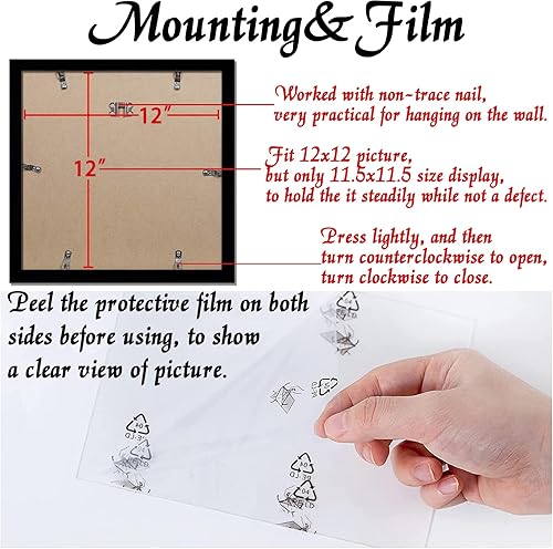 Vista 62 de Juego de 5 portarretratos de 10 x 14 pulgadas, marcos de fotos blancos de alta transparencia para galería de pared horizontal de escritorio vertical