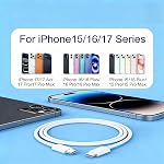 2Pack Long USB C to USB-C Charger Cable 10ft, 10 Feet USBC to C Fast Charging Cord 60W for Apple iPhone 17/16/15 Pro Max/Pro/Plus,10 Foot USB Type C Charger for i-Pad Pro12.9/11/10/6/5/4/3/Air/mini