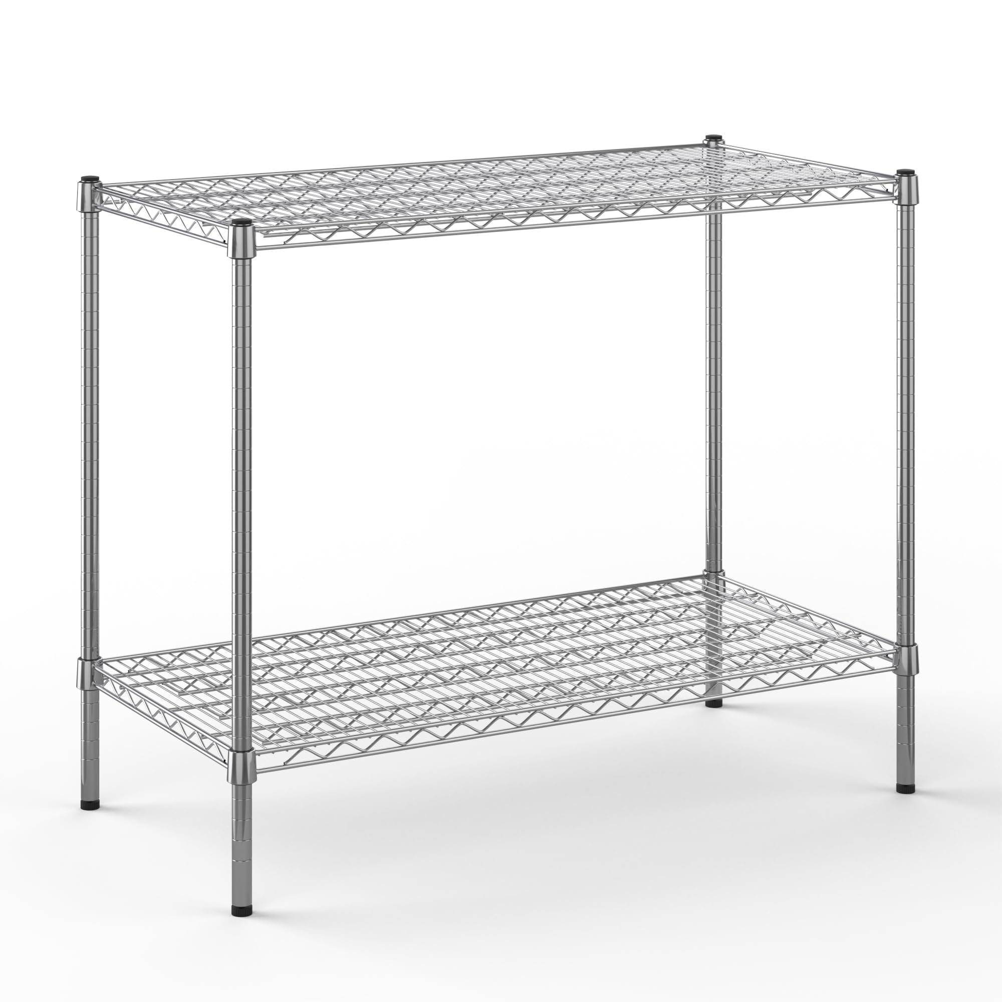 21" Deep x 42" Wide x 34" Height Wire Shelving Kit | 2-Tier | NSF Commercial Storage Rack Unit