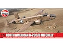 Level 3 Model Kit North American B-25C/D Mitchell Bomber Aircraft with 2 Scheme Options 1/72 Plastic Model Kit by Airfix A06015A