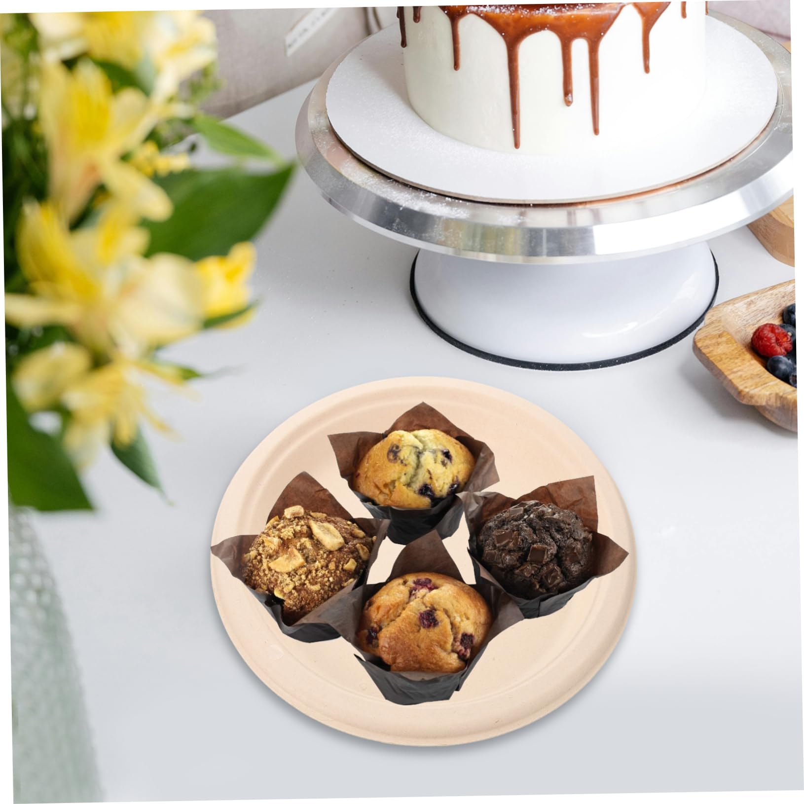 50pezzi Pz Piatti di Carta Articoli per Feste Pastello Piatto per Torte Piatto da Dessert Carta per Feste
