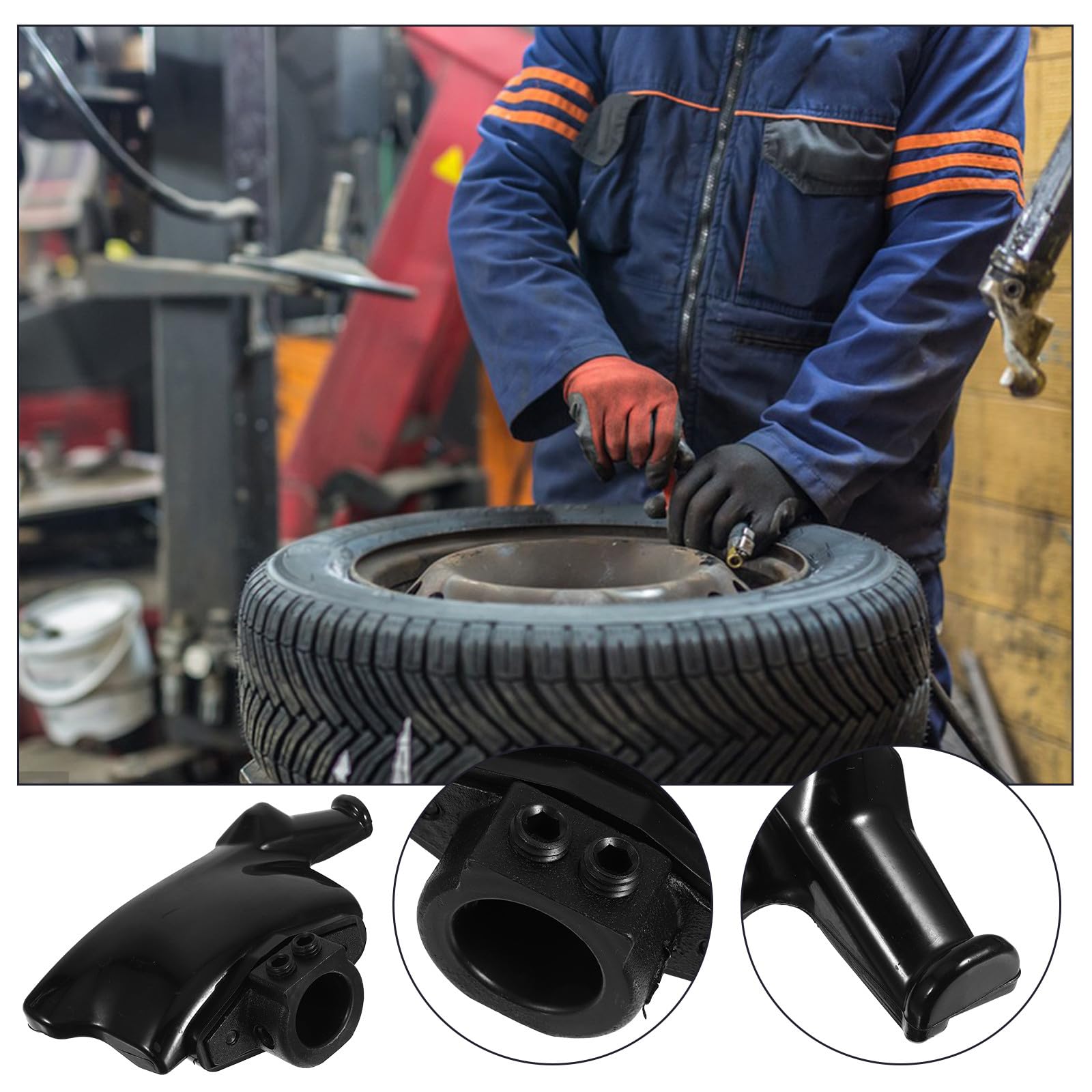 Ipetboom Outil de Démontage de Roue 30Mm en Nylon et Métal, Tête de Montage Robuste pour Changeur de Pneu, Résistant Stress des Pneus Larges, Adapté aux Roues Délicates