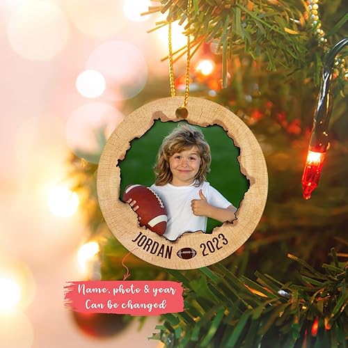 Vista 33 de Adorno de Navidad personalizado con imagen de jugador de béisbol para niños y niñas, adorno de béisbol con foto con nombre personalizado, regalos