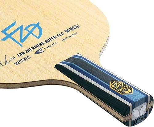 Miniatura 6 de Butterfly Fan Zhendong Super ALC - Cuchilla de tenis de mesa profesional Butterfly - Estilo tradicional o inverso con mango chino Penhold -