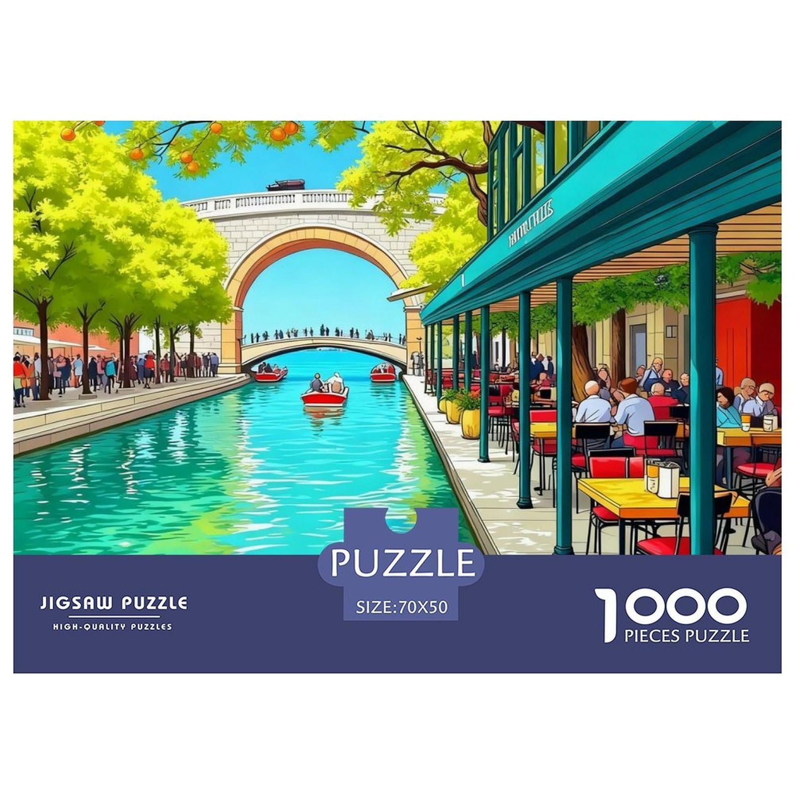 Jigsaw Puzzles 1000 Pieces Venice Canals Puzzles 70x50cm/1000pcs Toy for Adults And Kids Stress Reliever Educational Games DIY Cardboard