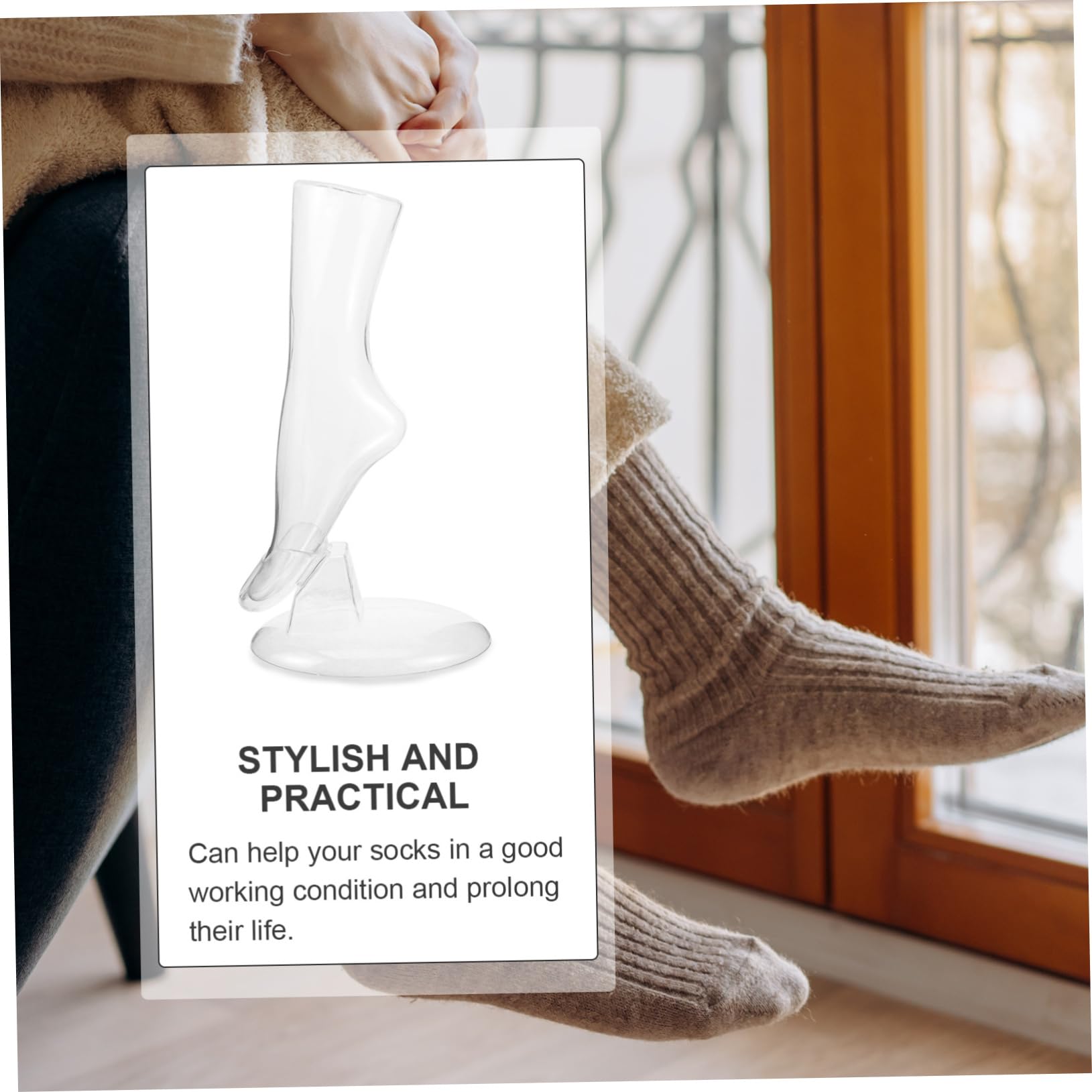 PRETYZOOM Présentoir à Chaussettes Modèle pour Femmes Adultes Support De Bas Réutilisable Présentoir De Mannequin De Pied pour Chaussettes Et Bijoux De Pied