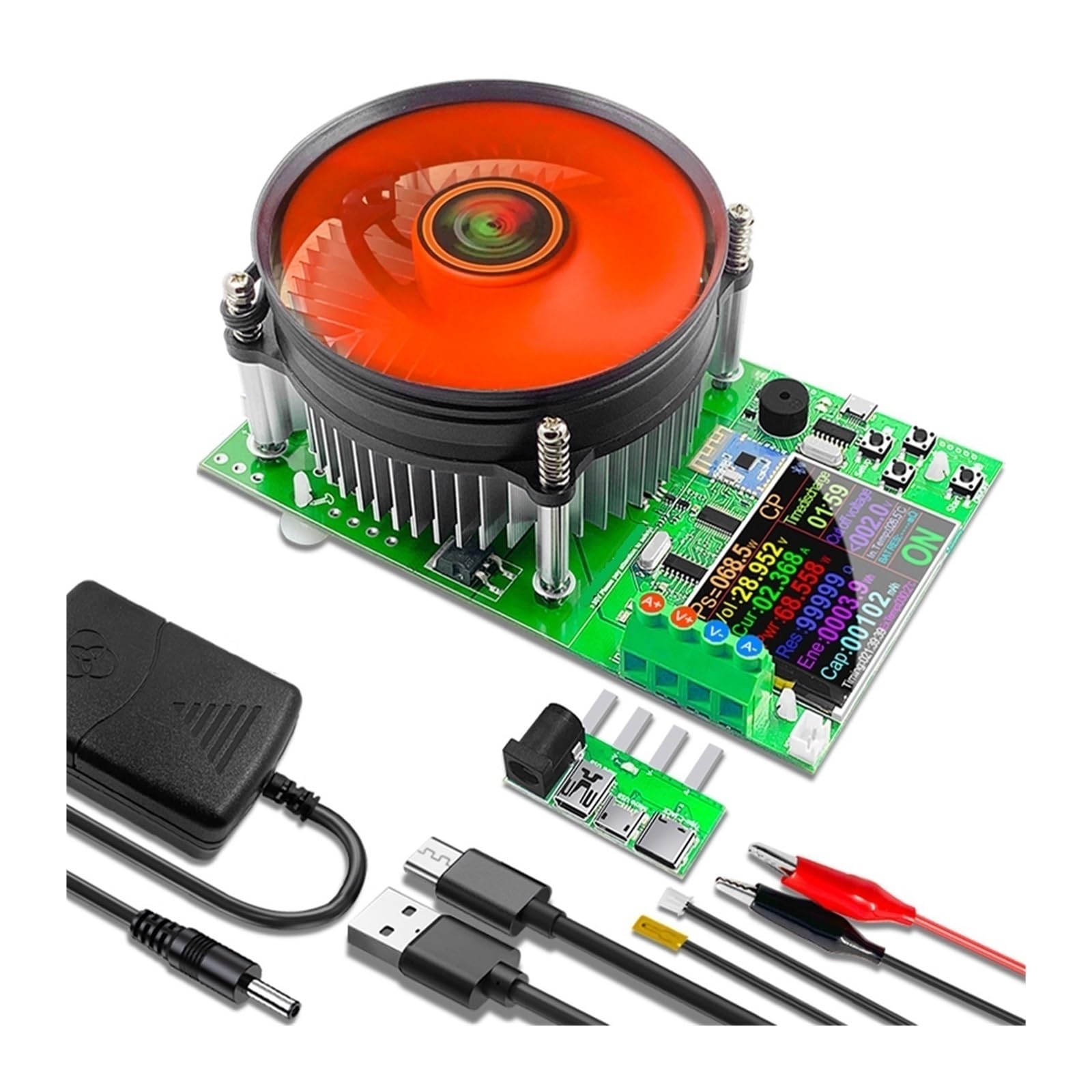Comprobador De Pilas Probador de 4 Cables de Capacidad de batería de 150W y 20A, probador de Carga electrónica USB, Monitor de Descarga de Litio, comprobador de Fuente de alimentación