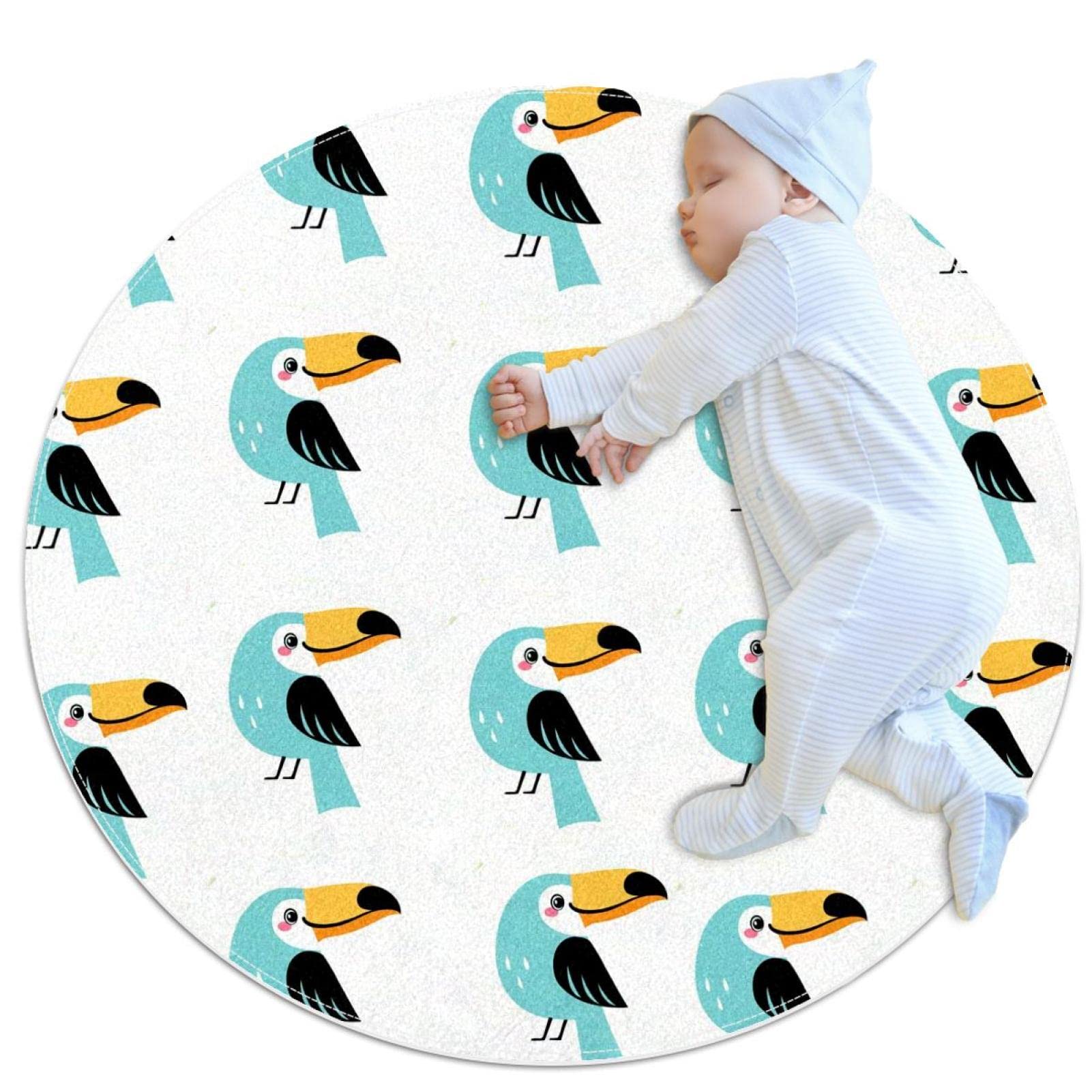 Tapis de jeu pour enfants motif toucan pour décorer sa chambre